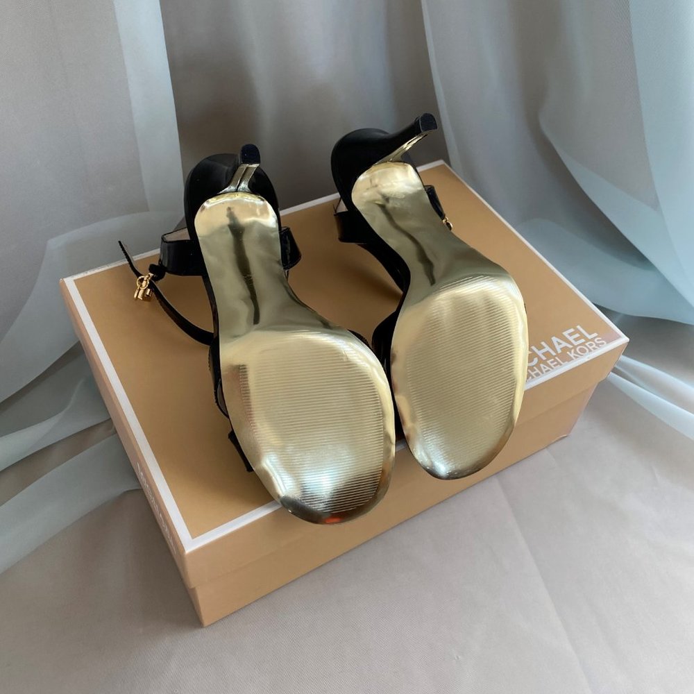 Michael Kors Black Elisa Sandal, 7 ½ M - Picture 11 of 14